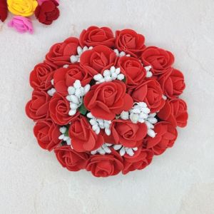 Artificial Foam Flower Hair Bun