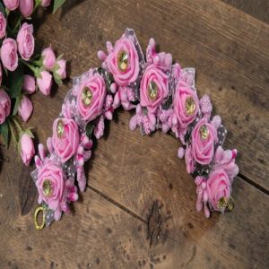 Artificial Pink Flower Hair Gajra