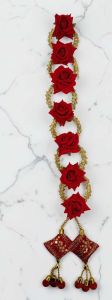 Artificial Red Rose Punjabi Hair Paranda