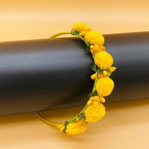 Handmade Yellow POM POM Yellow Floral Headband