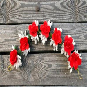 Multicolor Artificial Fabric Flower Hair Gajra