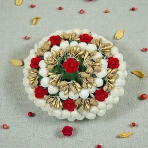 Multicolor Artificial Mogra Flower Hair Bun