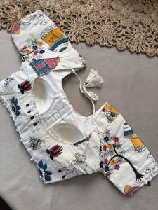 Heavy Embroidery Cotton Padded Blouse