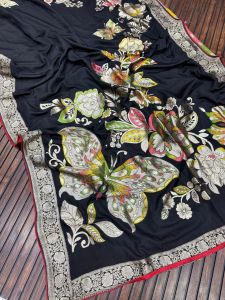 Pure Nylon Viscose Khadi Crepe Georgette Meenakari Sarees