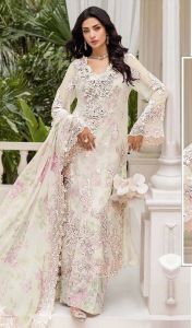 Unstitched Chiffon With Embroidery Sequence Work Pakistani Suit