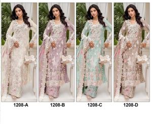 Unstitched Chiffon With Embroidery Sequence Work Pakistani Suit