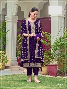 Unstitched Heavy Blooming Georgette With Embroidery Sequence Work Pakistani Suit