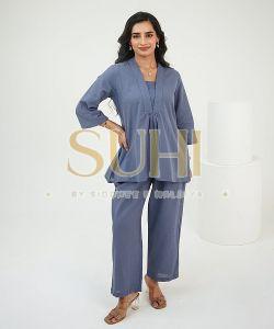 Eira Blue Natural Flex Co-ord Set