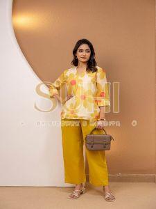 Genda Gul Mul Chanderi Co-Ord Set
