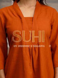 Rangrez Rust Cotton Slub Co-Ord Set