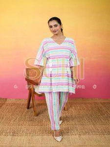 Satrangi Kaftaan Cotton Co-Ord Set