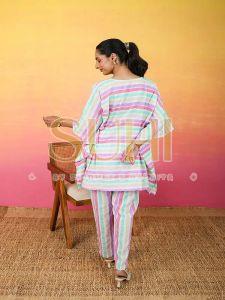 Satrangi Kaftaan Cotton Co-Ord Set