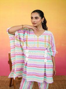 Satrangi Kaftaan Cotton Co-Ord Set