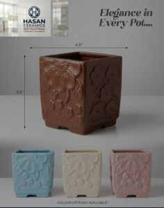Painted Ceramic Flower Pot