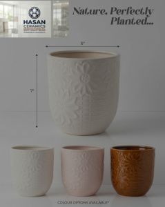 Round Ceramic Plant Pot