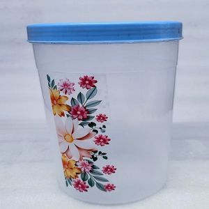 2 Litre Transparent Plastic Round Container