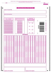 Pink Carbonless OMR Sheet