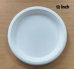 12 Inch Round Bagasse Disposable Plate