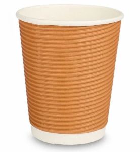 250 Ml Disposable Ripple Paper Glass