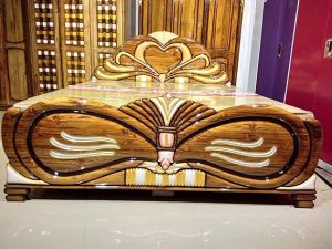 Designer Sagwan Double Bed Set