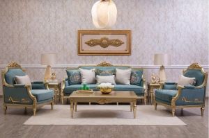 Imperial Aura Sagwan Wood Luxury Sofa Set