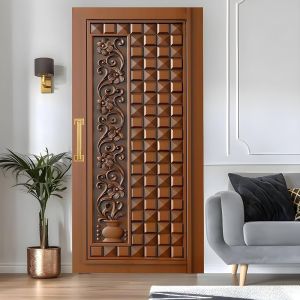 Luxe Artisan Sagwan Wood Floral Designer Door