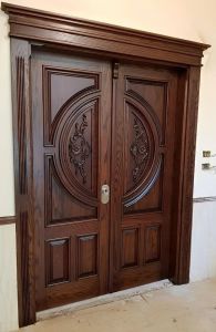 Sagwan Wood Carved Double Main Door