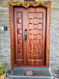 Sagwan Wood Designer Single Main Door