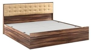 Sagwan Wood Upholstered Double Bed