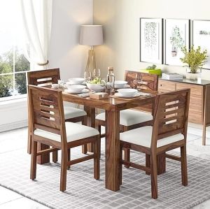 Urban Crafted Sagwan Wood 4 Seater Dining Set
