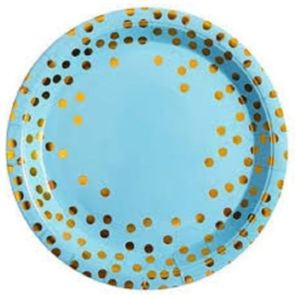 Blue Printed Disposable Paper Plate
