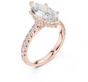 0.67 Carat Marquise Cut Lab Grown Diamond Ring