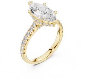 0.67 Carat Marquise Cut Lab Grown Diamond Ring