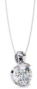 14K Gold 2.00 Carat Diamond Pendent