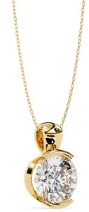 14K Gold 2.00 Carat Diamond Pendent