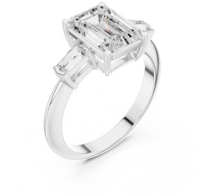 14K Rose Gold 3.00 Carat Emerald Cut Diamond Ring