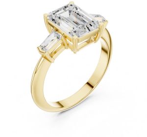 14K Rose Gold 3.00 Carat Emerald Cut Diamond Ring