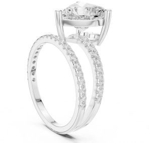 14K Rose Gold 3.00 Carat Heart Cut Diamond Ring