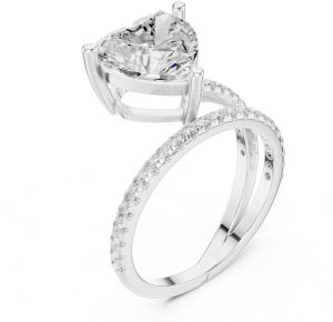 14K Rose Gold 3.00 Carat Heart Cut Diamond Ring
