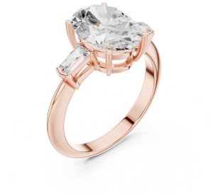 14K Rose Gold 3.00 Carat Oval Cut Diamond Ring