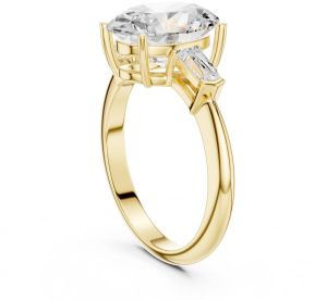 14K Rose Gold 3.00 Carat Oval Cut Diamond Ring