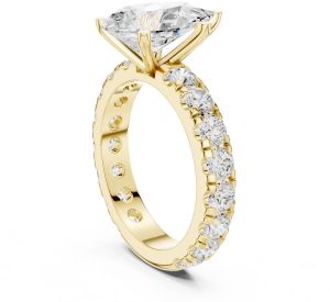 14K Rose Gold 3.00 Carat Pear Cut Diamond Ring