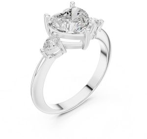14K Rose Gold 3.00 CT Heart Cut Diamond Ring