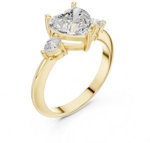 14K Rose Gold 3.00 CT Heart Cut Diamond Ring