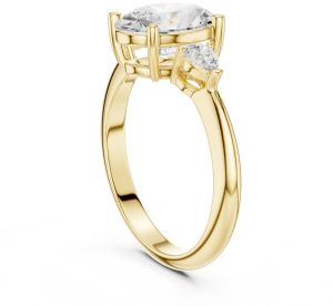 14K Rose Gold 3.00 CT Oval Cut Diamond Ring