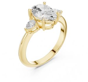 14K Rose Gold 3.00 CT Oval Cut Diamond Ring