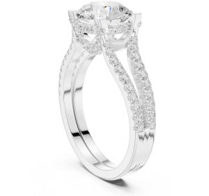 14K Rose Gold 3.00 CT Round Cut Diamond Ring