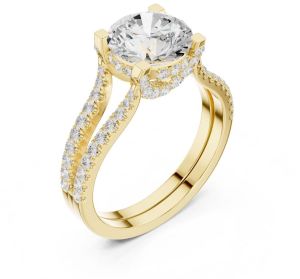 14K Rose Gold 3.00 CT Round Cut Diamond Ring