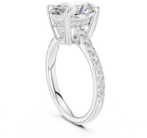14K Rose Gold 4.00 Carat Oval Cut Diamond Ring
