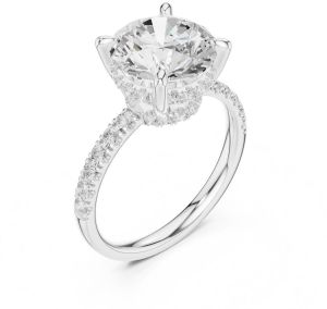 14K Rose Gold 4.00 Carat Round Cut Diamond Ring